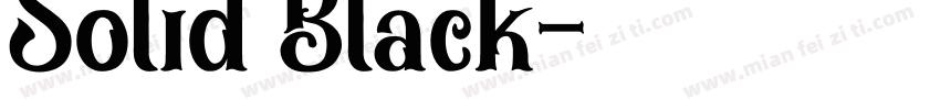Solid Black字体转换